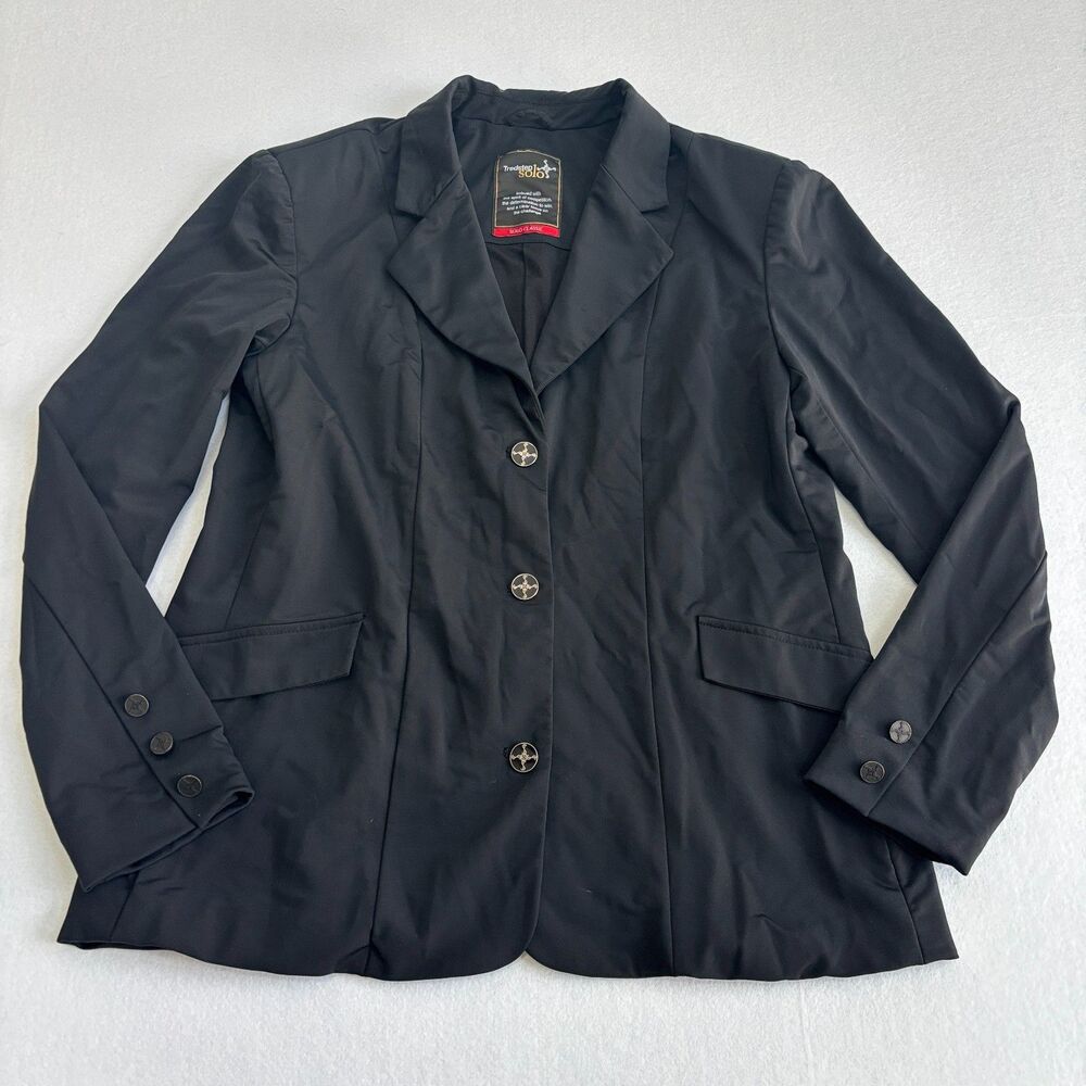 Tredstep Solo Classic Hunt Competition Coat Women's Sz 14 Black Equestrian READ
